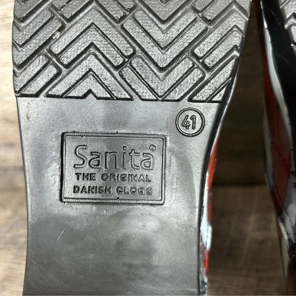 Sanita Hand Painted Clogs Patriotic Stars Stripes Flag Womens 41 EU/9.5-10 US - Picture 10 of 11